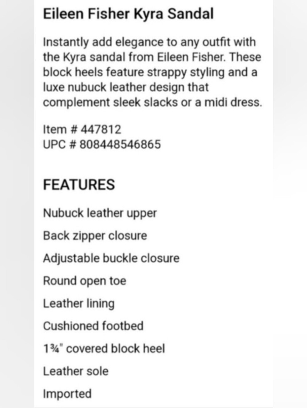 Eileen Fisher Kyra Nubuck Leather Strappy Low Block Heel Sandals Tan US 9 - Picture 15 of 16